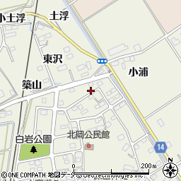 宮城県角田市岡駅前北15周辺の地図