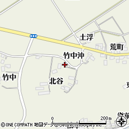宮城県角田市岡北谷周辺の地図