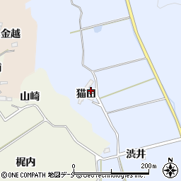 宮城県角田市江尻（猫田）周辺の地図