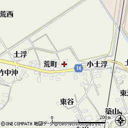 宮城県角田市岡（荒町）周辺の地図