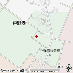 新潟県新発田市戸野港周辺の地図