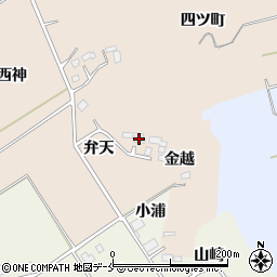 宮城県角田市神次郎金越周辺の地図