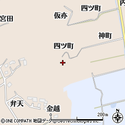宮城県角田市神次郎四ツ町周辺の地図