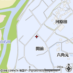 宮城県白石市小下倉上関周辺の地図