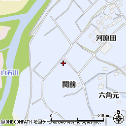 宮城県白石市小下倉（上関）周辺の地図