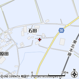 宮城県白石市小下倉石田10周辺の地図