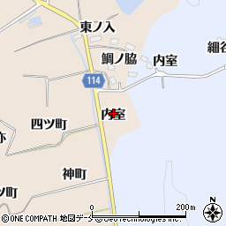 宮城県角田市神次郎内室周辺の地図