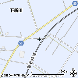 宮城県白石市小下倉（内新田）周辺の地図