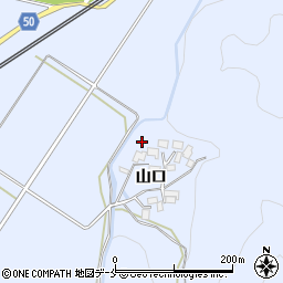 宮城県白石市小下倉山口周辺の地図
