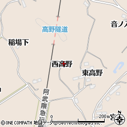 宮城県角田市神次郎（西高野）周辺の地図