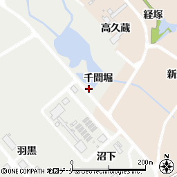 宮城県角田市君萱千間堀周辺の地図