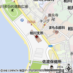佐渡市相川支所周辺の地図