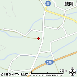 新潟県胎内市鼓岡597周辺の地図