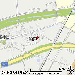 新潟県胎内市船戸周辺の地図