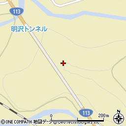 明沢トンネル周辺の地図