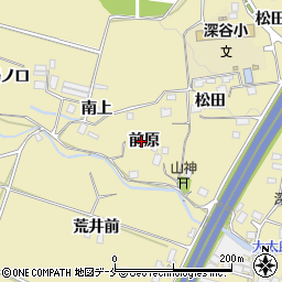 宮城県白石市福岡深谷前原周辺の地図