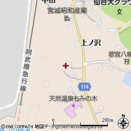 宮城県角田市神次郎（上ノ沢）周辺の地図