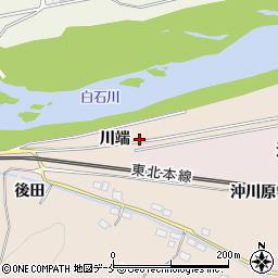 宮城県柴田郡大河原町大谷川端周辺の地図