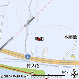 宮城県刈田郡蔵王町宮鴨田周辺の地図