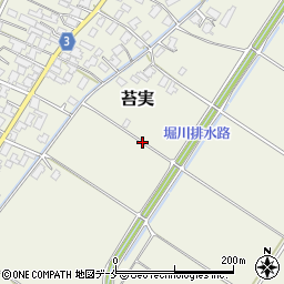 新潟県胎内市苔実周辺の地図