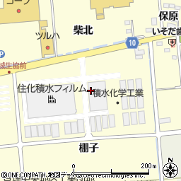 積水フィルム株式会社　仙台工場周辺の地図
