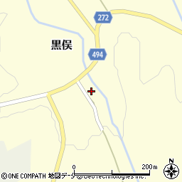 新潟県胎内市黒俣580周辺の地図