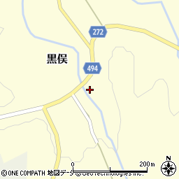 新潟県胎内市黒俣363周辺の地図