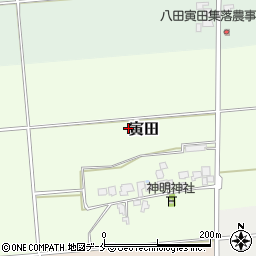 新潟県胎内市寅田周辺の地図