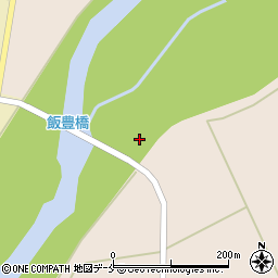 飯豊橋周辺の地図