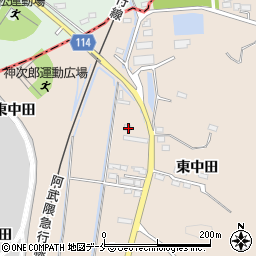 宮城県角田市神次郎中田112周辺の地図