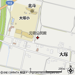 元宿公民館周辺の地図