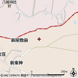 宮城県角田市神次郎新屋敷前周辺の地図