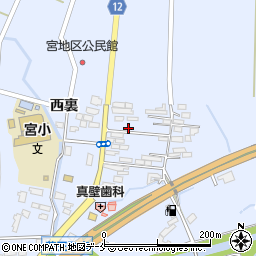 宮城県刈田郡蔵王町宮町周辺の地図