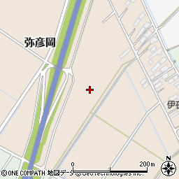 新潟県胎内市弥彦岡周辺の地図