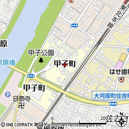 宮城県大河原町（柴田郡）甲子町周辺の地図