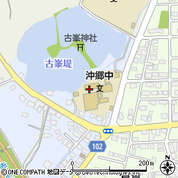 南陽市立沖郷中学校周辺の地図