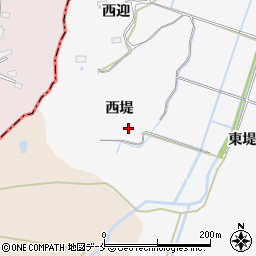 宮城県角田市小坂西堤周辺の地図