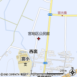 宮地区公民館周辺の地図