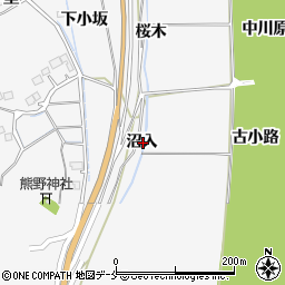 宮城県角田市小坂沼入周辺の地図