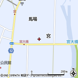 宮城県刈田郡蔵王町宮周辺の地図