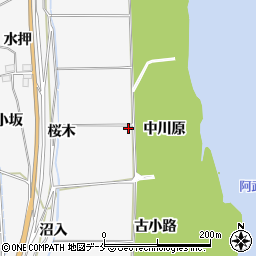 宮城県角田市小坂中川原周辺の地図