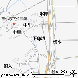 宮城県角田市小坂下小坂周辺の地図