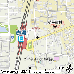 ニッポンレンタカー赤湯駅前営業所周辺の地図