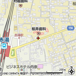 赤湯駅前簡易郵便局周辺の地図