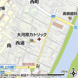 宮城県柴田郡大河原町町周辺の地図