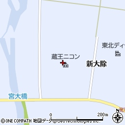 株式会社ニコン・トリンブル　蔵王物流センター周辺の地図