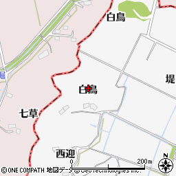 宮城県角田市小坂白鳥周辺の地図