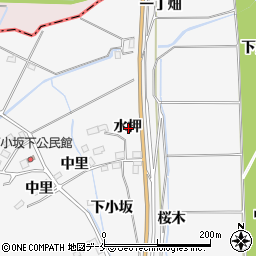 宮城県角田市小坂水押周辺の地図