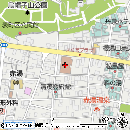 南陽市役所　赤湯公民館周辺の地図