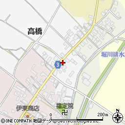 新潟県胎内市高橋周辺の地図
